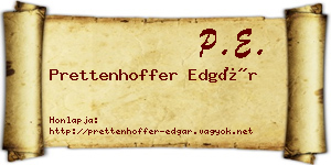 Prettenhoffer Edgár névjegykártya